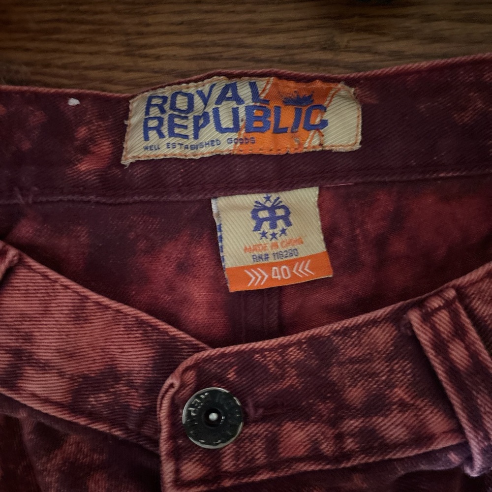 Royal Republic Maroon Corduroy Pants - Size 40